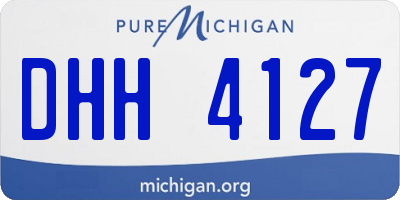 MI license plate DHH4127