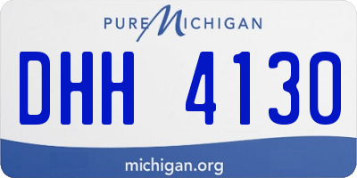 MI license plate DHH4130