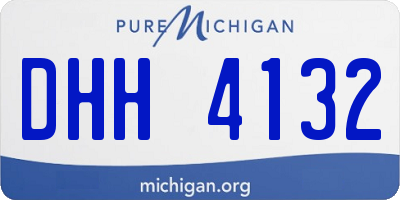 MI license plate DHH4132