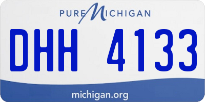 MI license plate DHH4133