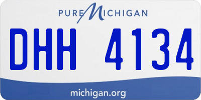 MI license plate DHH4134