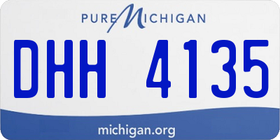 MI license plate DHH4135