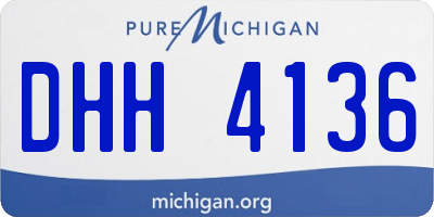 MI license plate DHH4136
