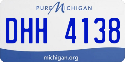 MI license plate DHH4138
