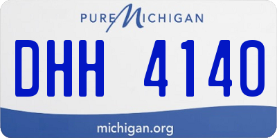 MI license plate DHH4140