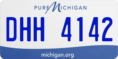 MI license plate DHH4142