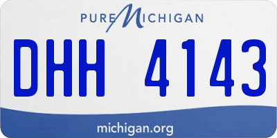 MI license plate DHH4143