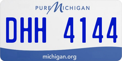 MI license plate DHH4144