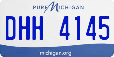 MI license plate DHH4145