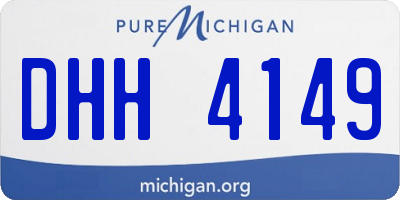 MI license plate DHH4149