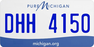 MI license plate DHH4150