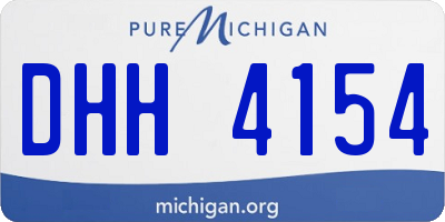 MI license plate DHH4154