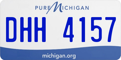 MI license plate DHH4157
