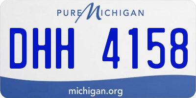 MI license plate DHH4158