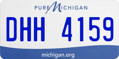 MI license plate DHH4159