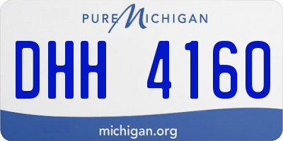 MI license plate DHH4160