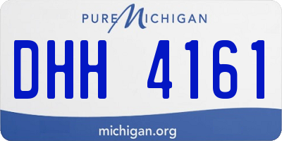 MI license plate DHH4161