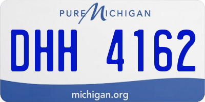 MI license plate DHH4162