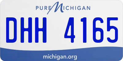 MI license plate DHH4165