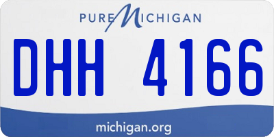 MI license plate DHH4166