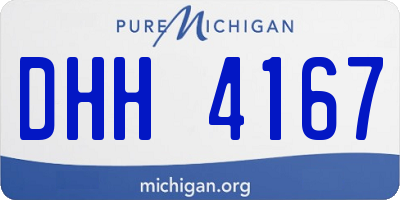 MI license plate DHH4167
