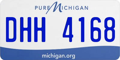 MI license plate DHH4168
