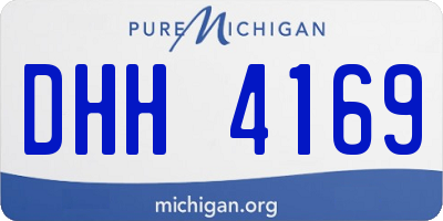 MI license plate DHH4169