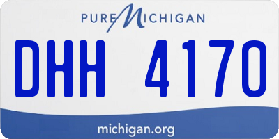 MI license plate DHH4170