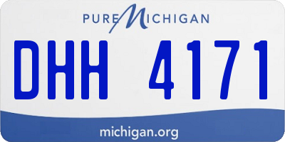 MI license plate DHH4171