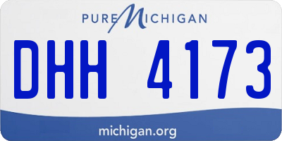 MI license plate DHH4173