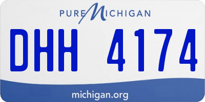MI license plate DHH4174