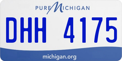 MI license plate DHH4175