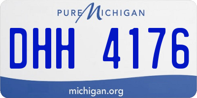 MI license plate DHH4176