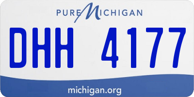 MI license plate DHH4177
