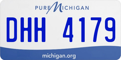 MI license plate DHH4179