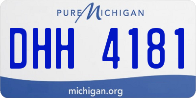 MI license plate DHH4181