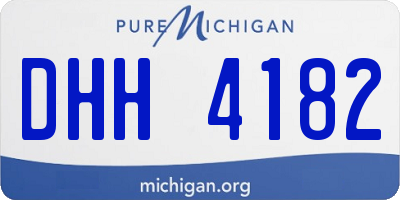 MI license plate DHH4182