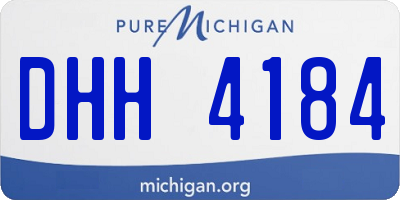 MI license plate DHH4184
