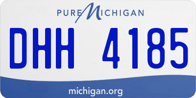 MI license plate DHH4185