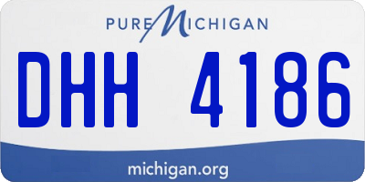MI license plate DHH4186