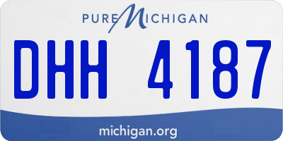 MI license plate DHH4187