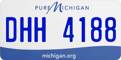 MI license plate DHH4188