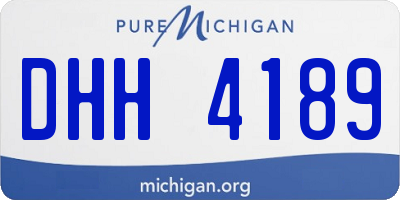 MI license plate DHH4189