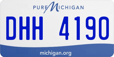 MI license plate DHH4190