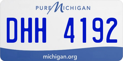 MI license plate DHH4192