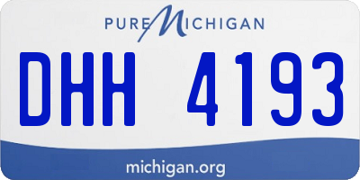 MI license plate DHH4193