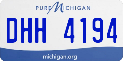 MI license plate DHH4194