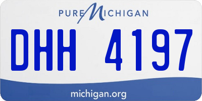 MI license plate DHH4197