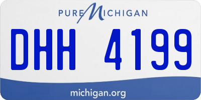 MI license plate DHH4199