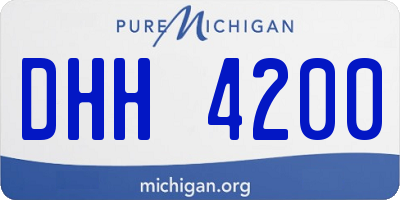MI license plate DHH4200